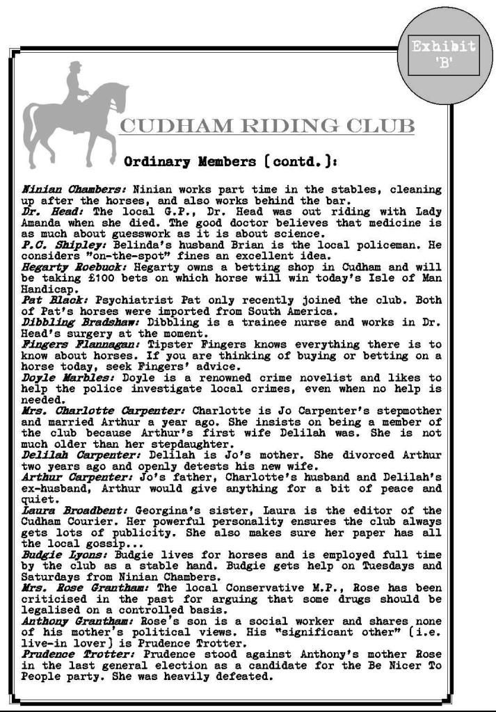 Cudham Riding Club guest list Page 2
