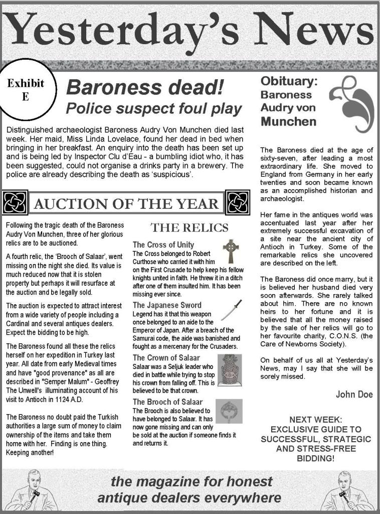 The Auction newspaper